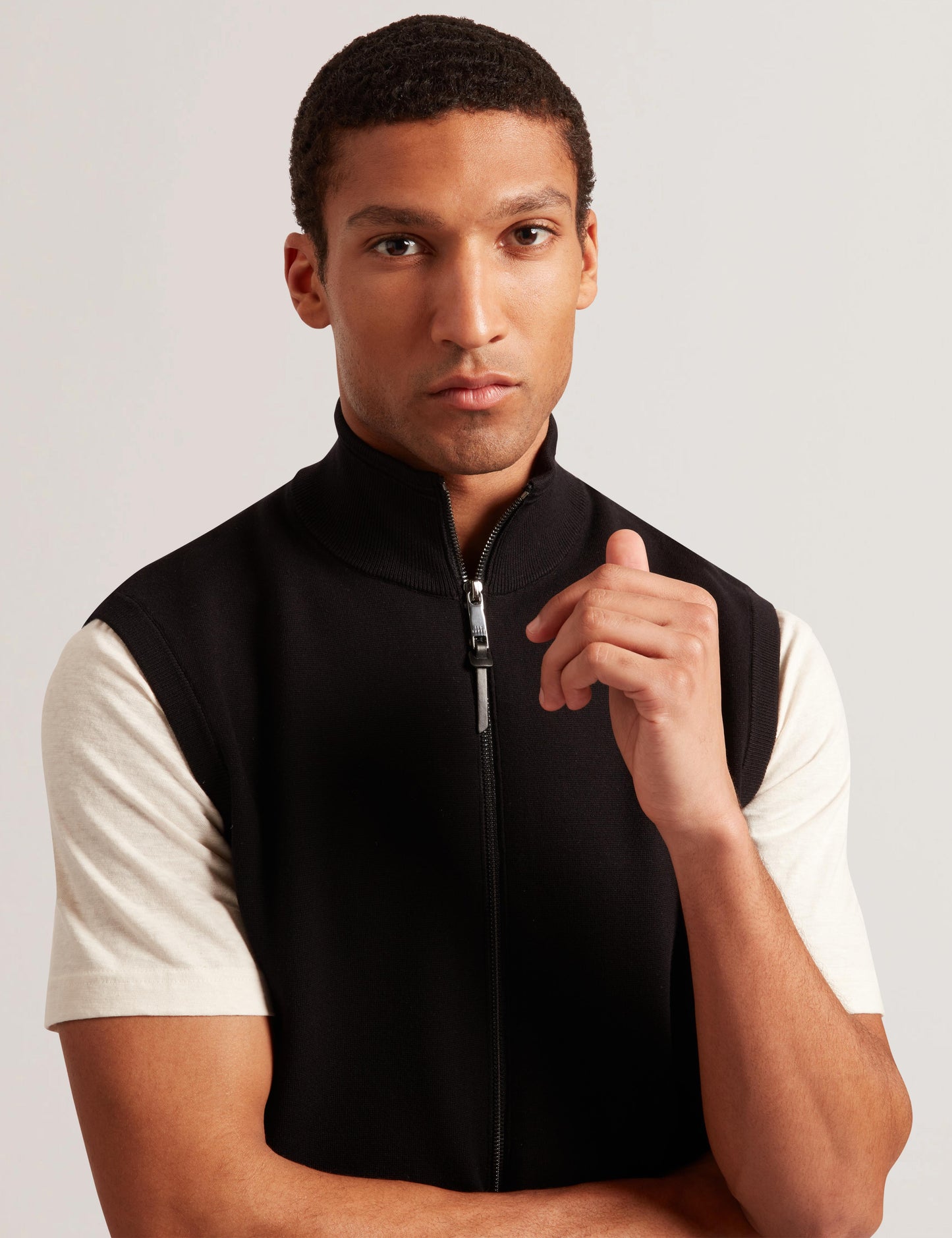 Ted Baker TERINCE - Zip-Through Funnel Neck Gillet