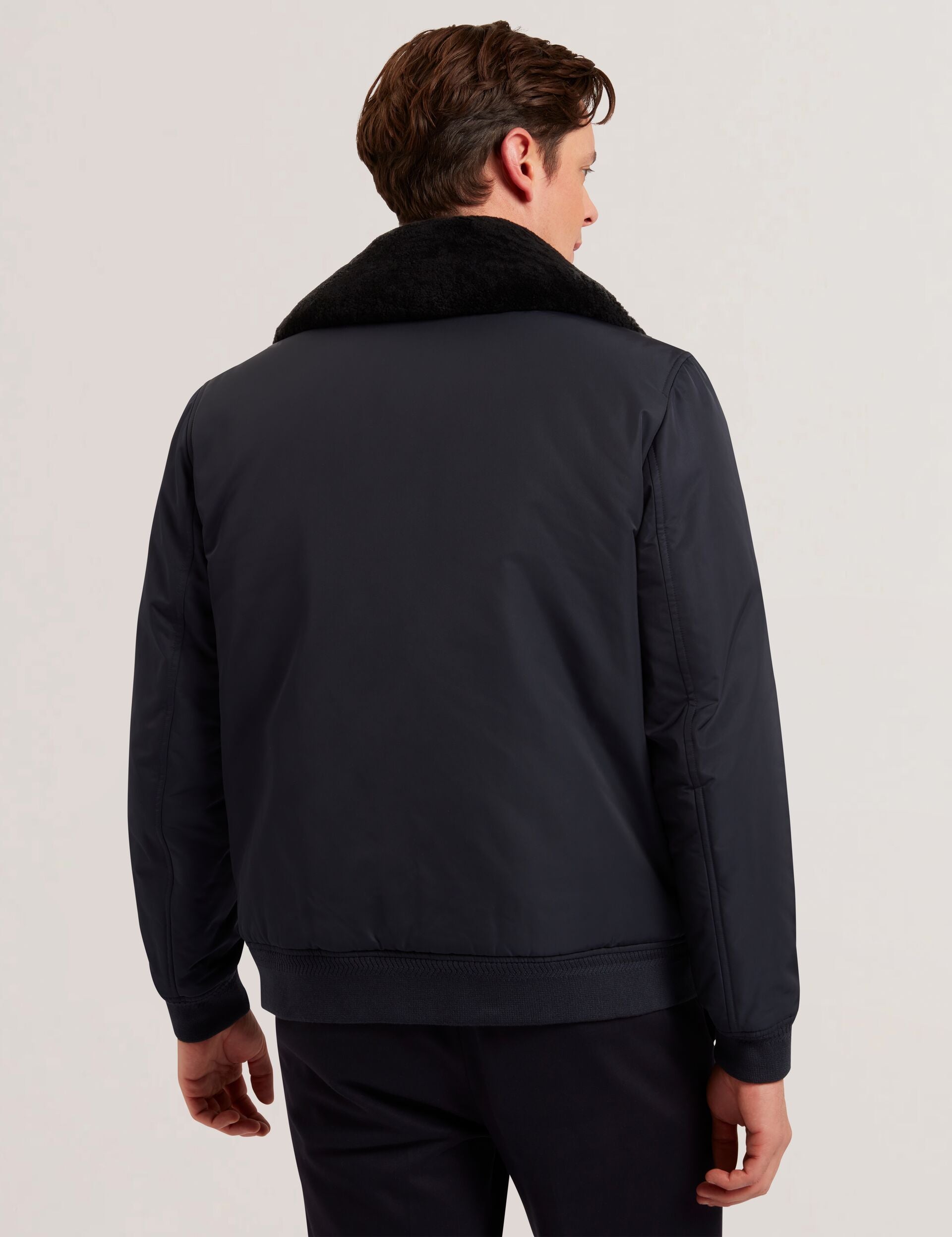 Ted Baker AVITORE - Zip Bomber Jacket With Removable Collar