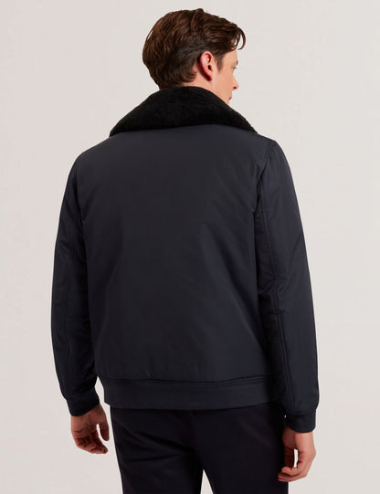 Ted Baker AVITORE - Zip Bomber Jacket With Removable Collar