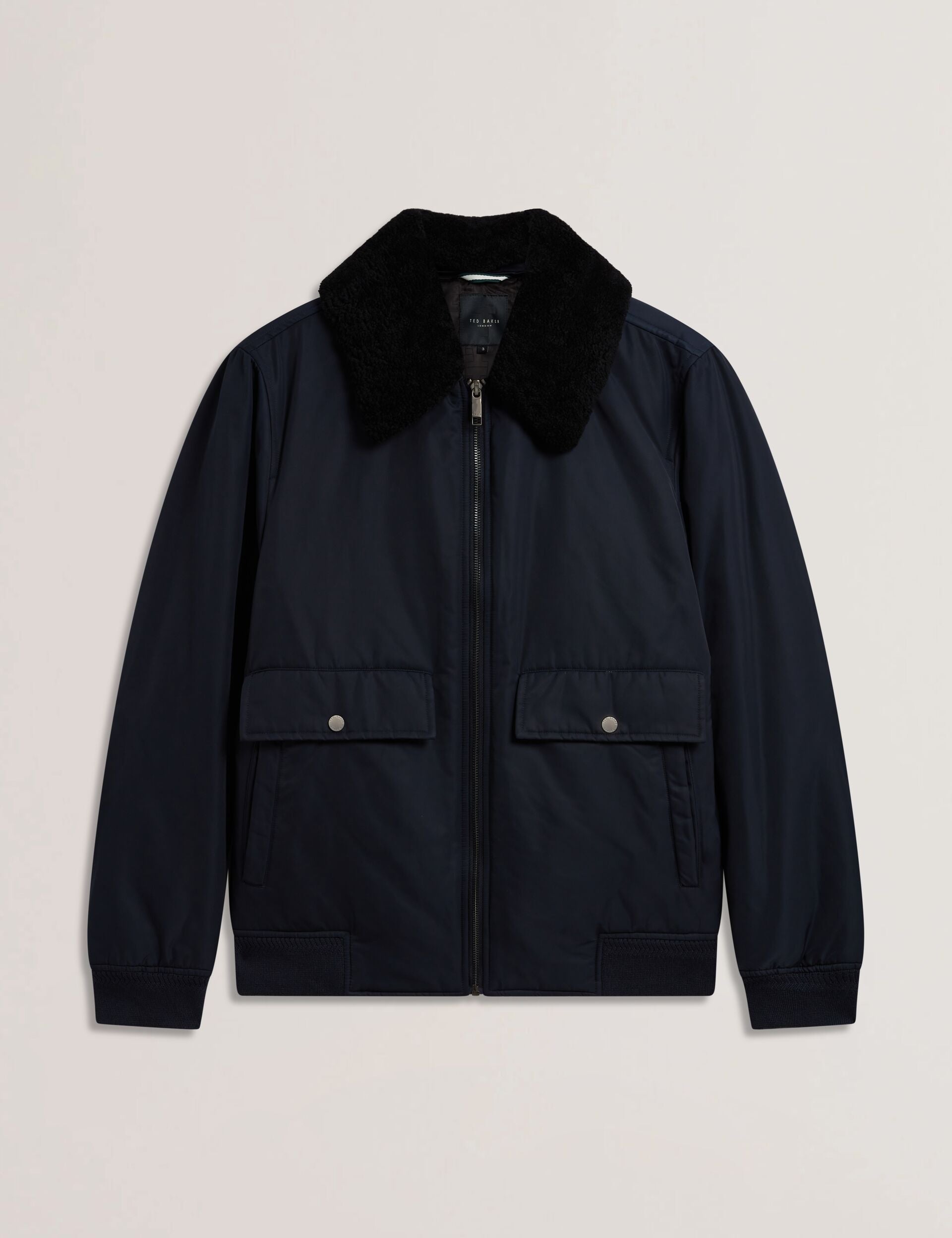 Ted Baker AVITORE - Zip Bomber Jacket With Removable Collar