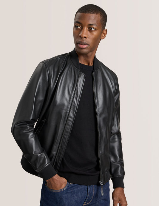 Ted Baker WAGGONER - Leather Bomber Jacket