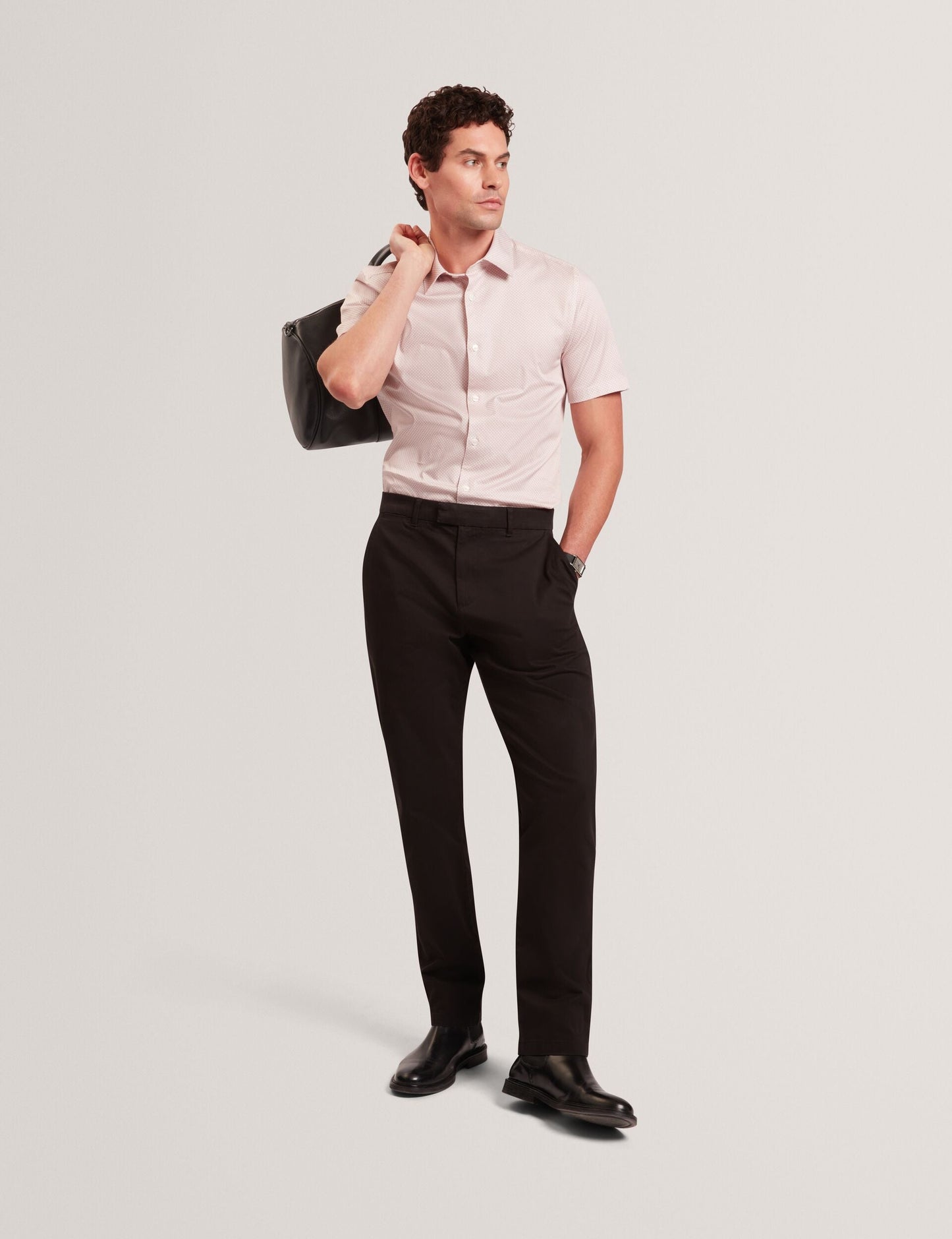 Ted Baker ROMMANN Micro Geo Print Slim Short Sleeve Shirt