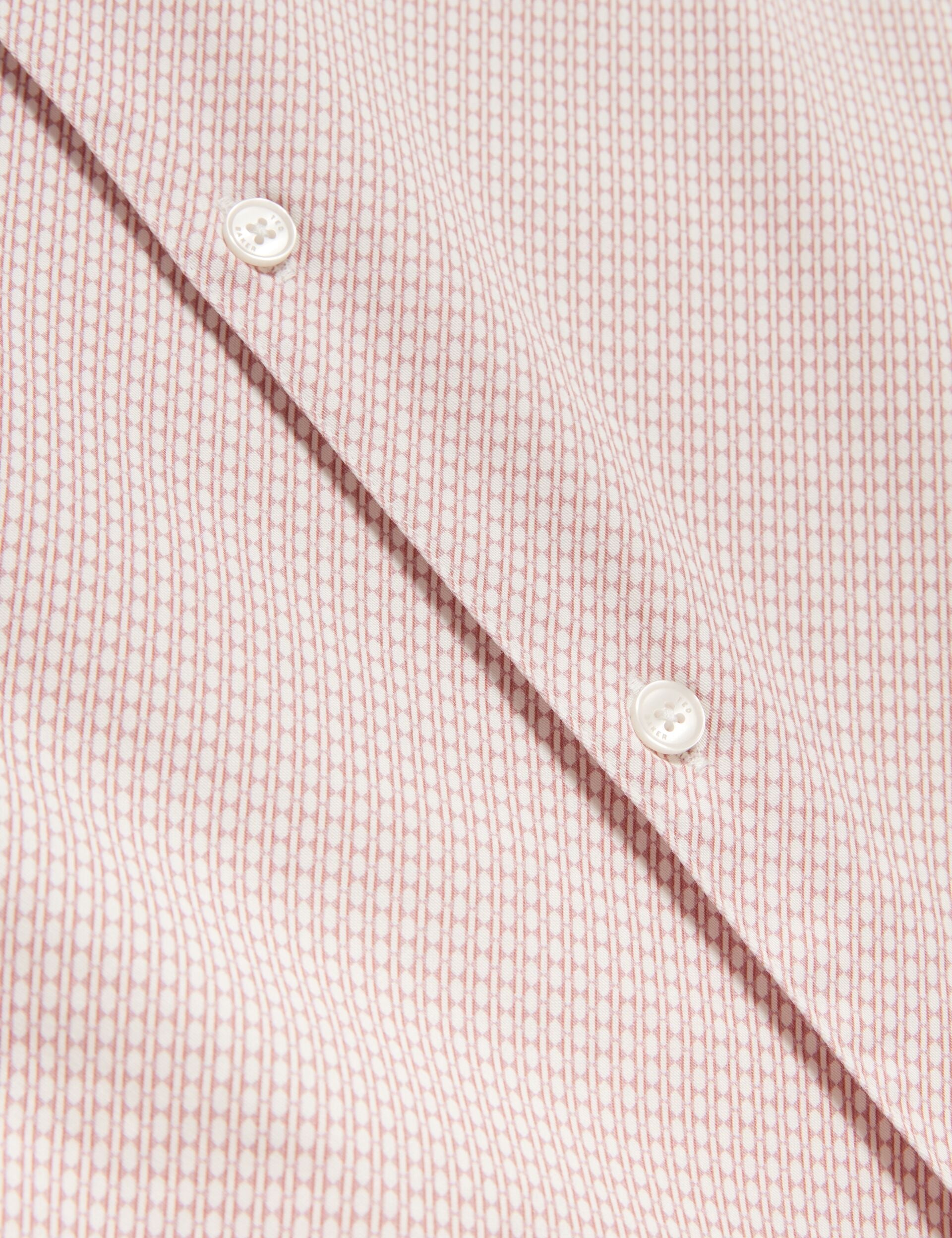 Ted Baker ROMMANN Micro Geo Print Slim Short Sleeve Shirt