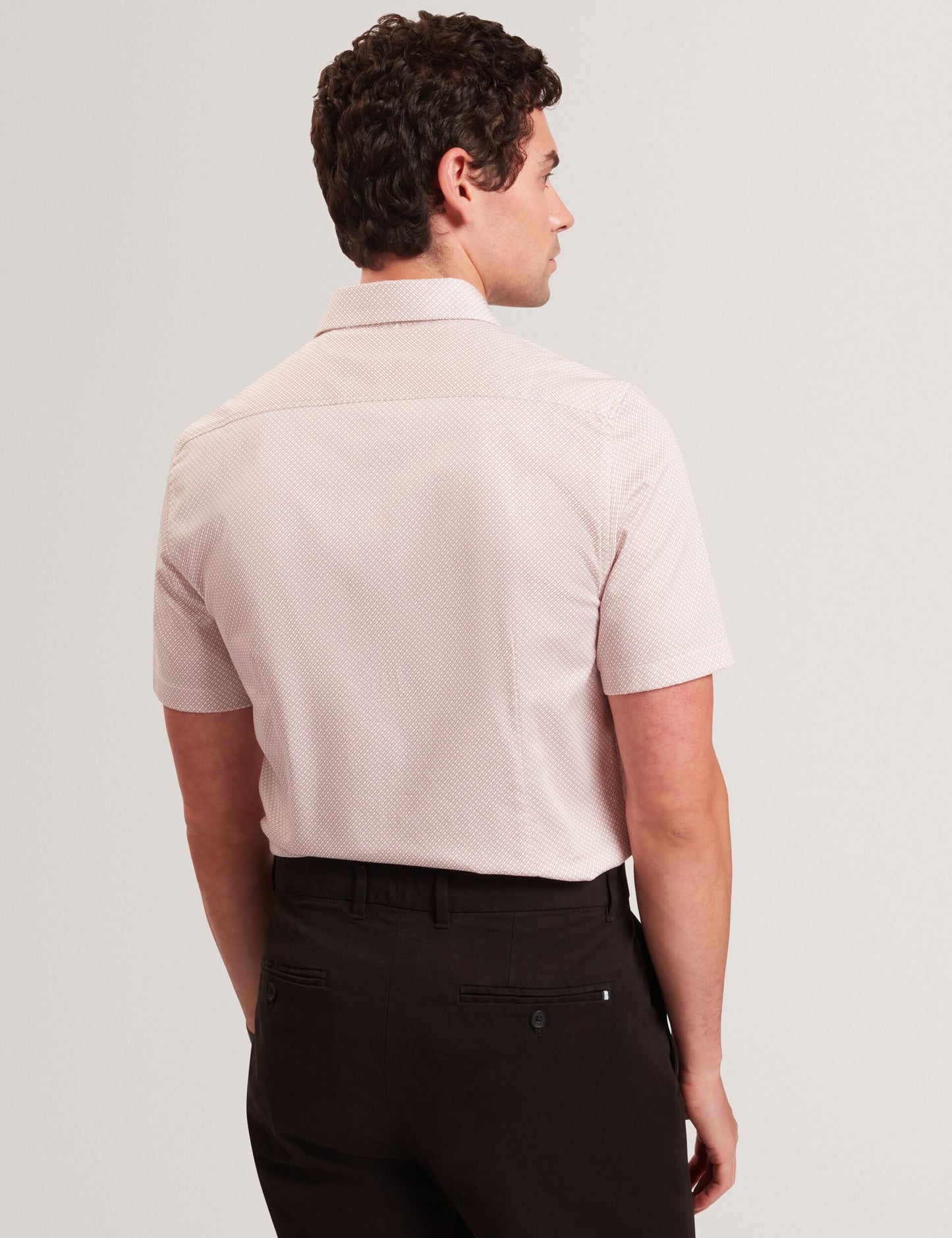 Ted Baker ROMMANN Micro Geo Print Slim Short Sleeve Shirt