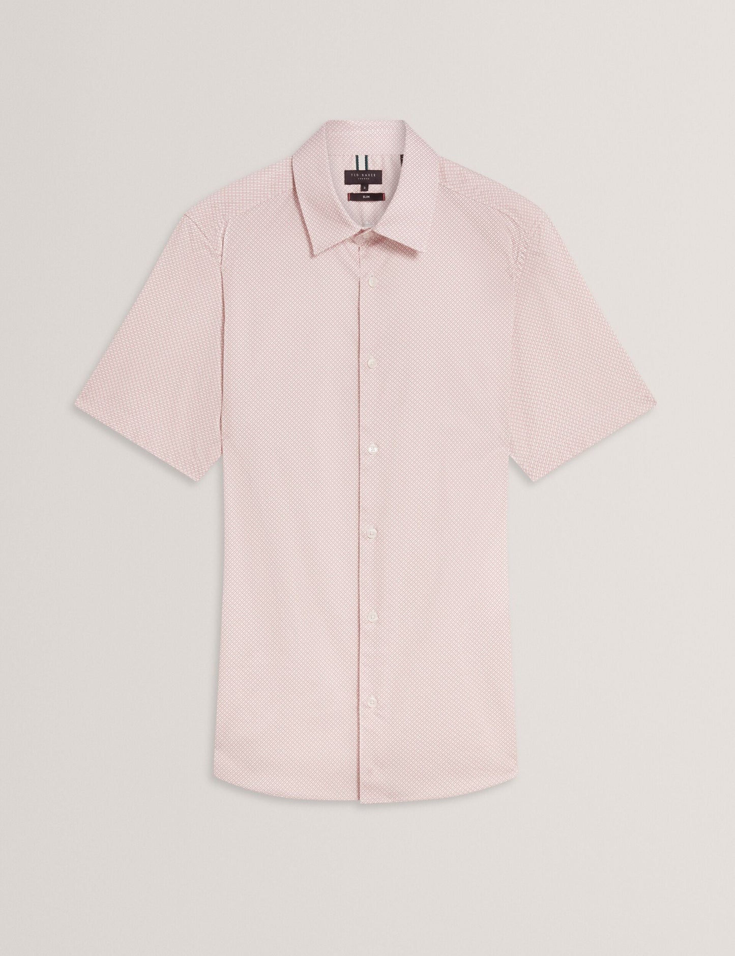 Ted Baker ROMMANN Micro Geo Print Slim Short Sleeve Shirt