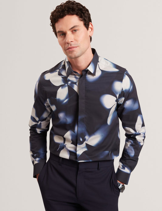 Ted Baker WRENIN Photographic Floral Print Long Sleeve Shirt