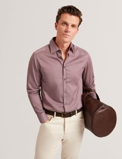 Ted Baker JOZEF Slim Fit Micro Geometric Print Shirt