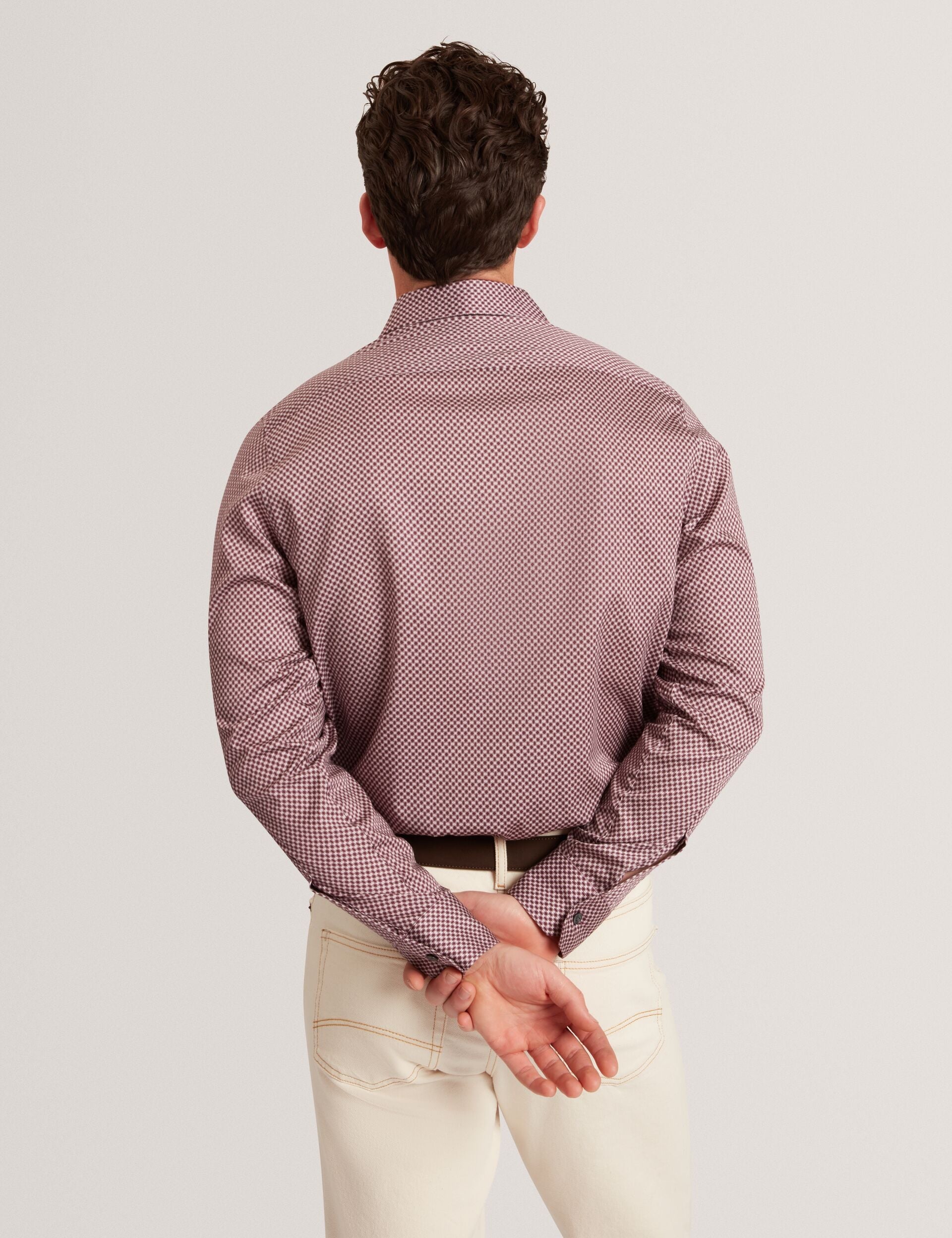 Ted Baker JOZEF Slim Fit Micro Geometric Print Shirt