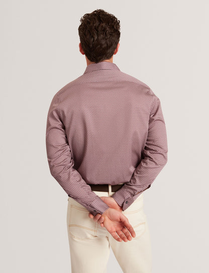 Ted Baker JOZEF Slim Fit Micro Geometric Print Shirt