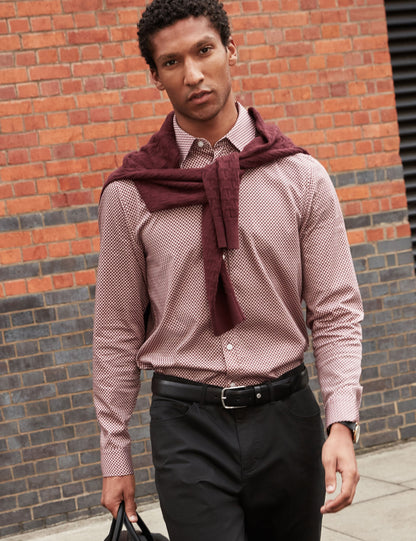 Ted Baker JOZEF Slim Fit Micro Geometric Print Shirt
