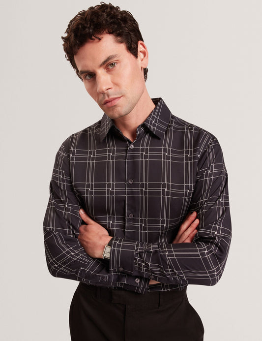 Ted Baker LIRRA Retro Check Print Long Sleeve Shirt