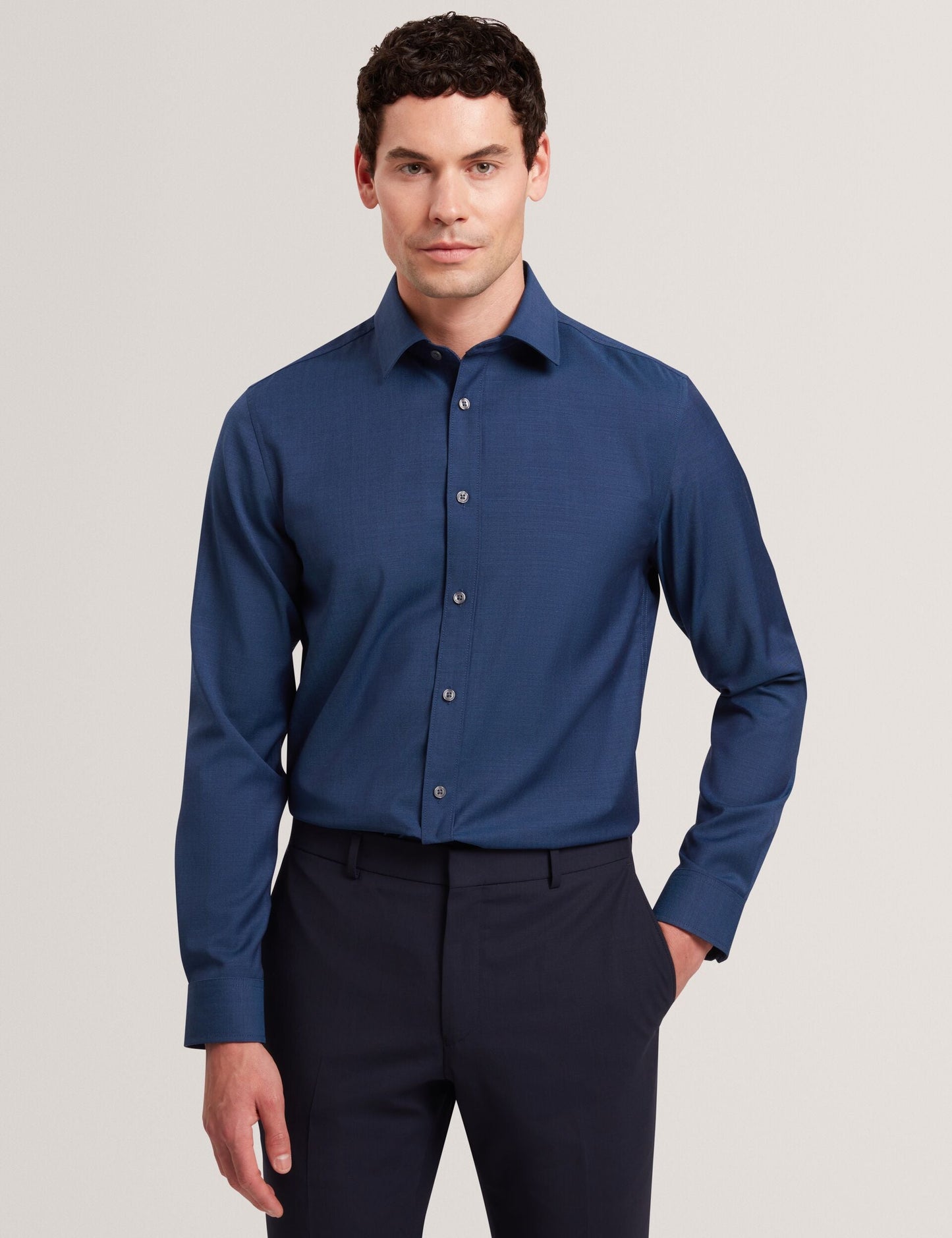 Ted Baker AIRTON Pure Wool Woven Long Sleeve Shirt