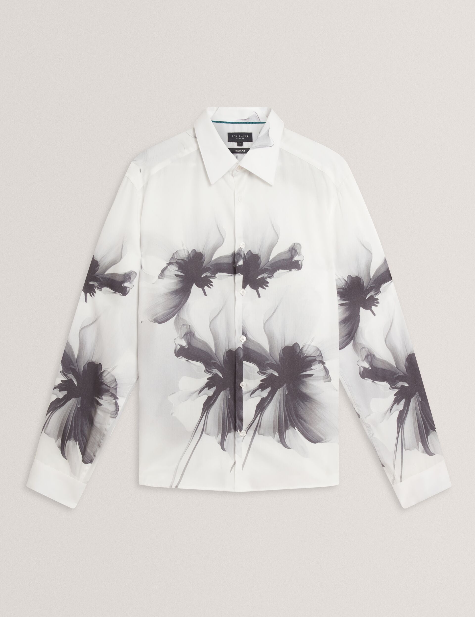 Ted Baker AMUND Monochrome Floral Long Sleeve Shirt