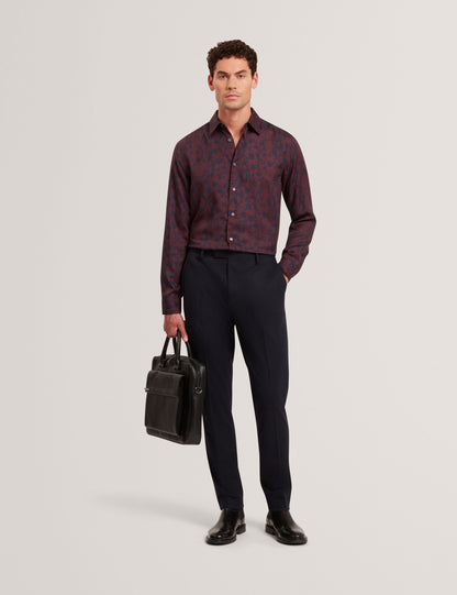 Ted Baker AKSELLE Dark Floral Print Woven Shirt