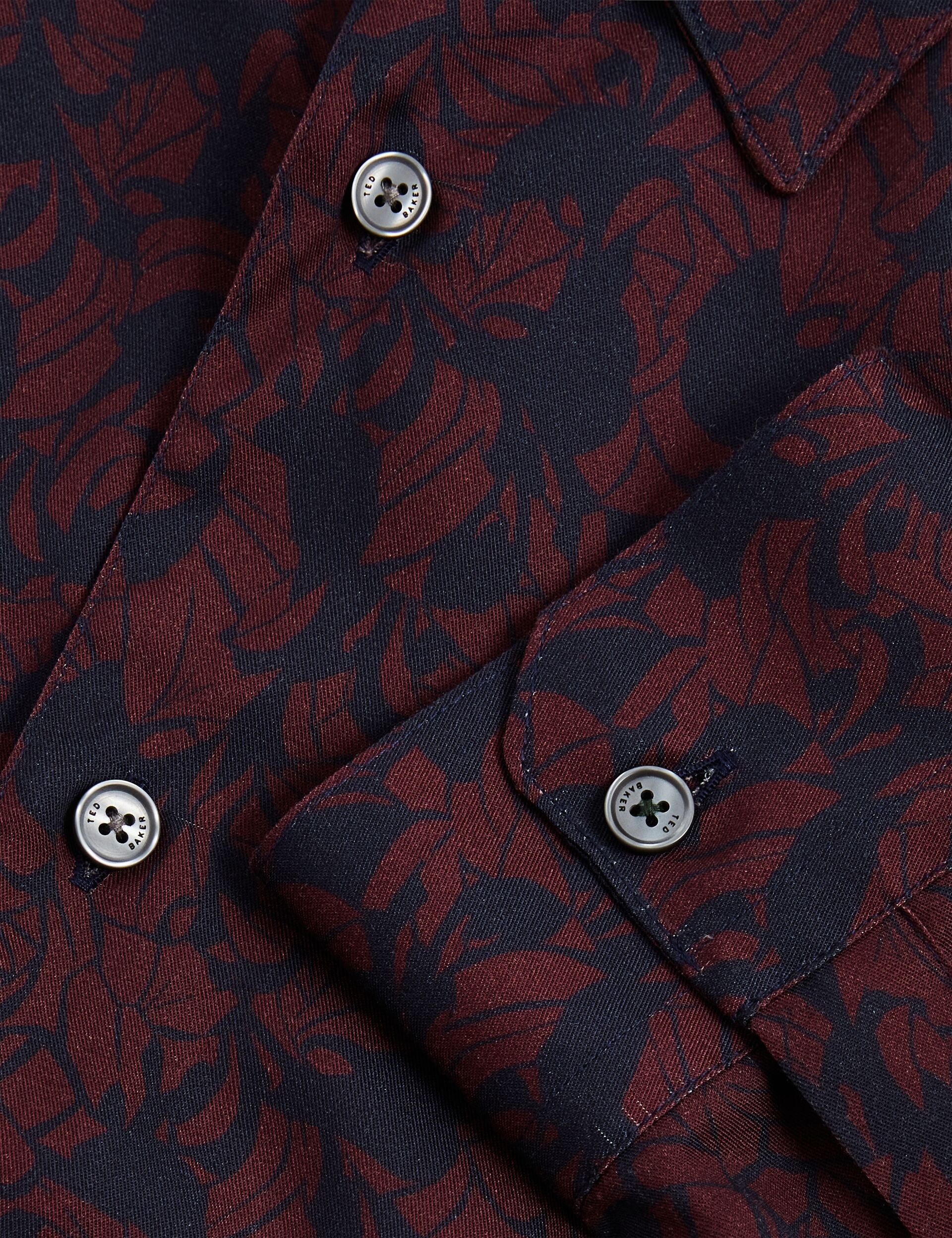 Ted Baker AKSELLE Dark Floral Print Woven Shirt