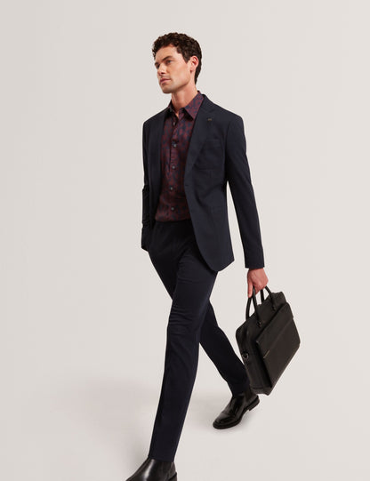 Ted Baker AKSELLE Dark Floral Print Woven Shirt