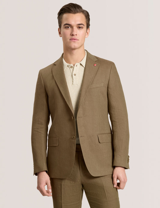 Ted Baker WINFRED - Single Breasted Two Button Notch Flat Front Linen Suit Jacket