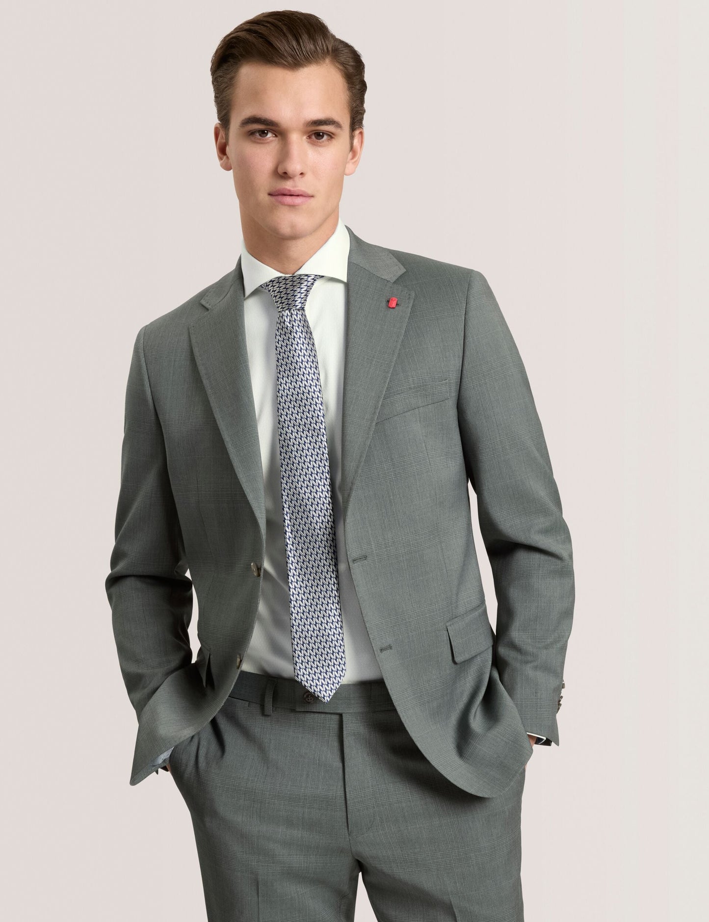 Ted Baker WRIGHT - Single Breasted Two Button Notch Flat Front Plaid Jacket
