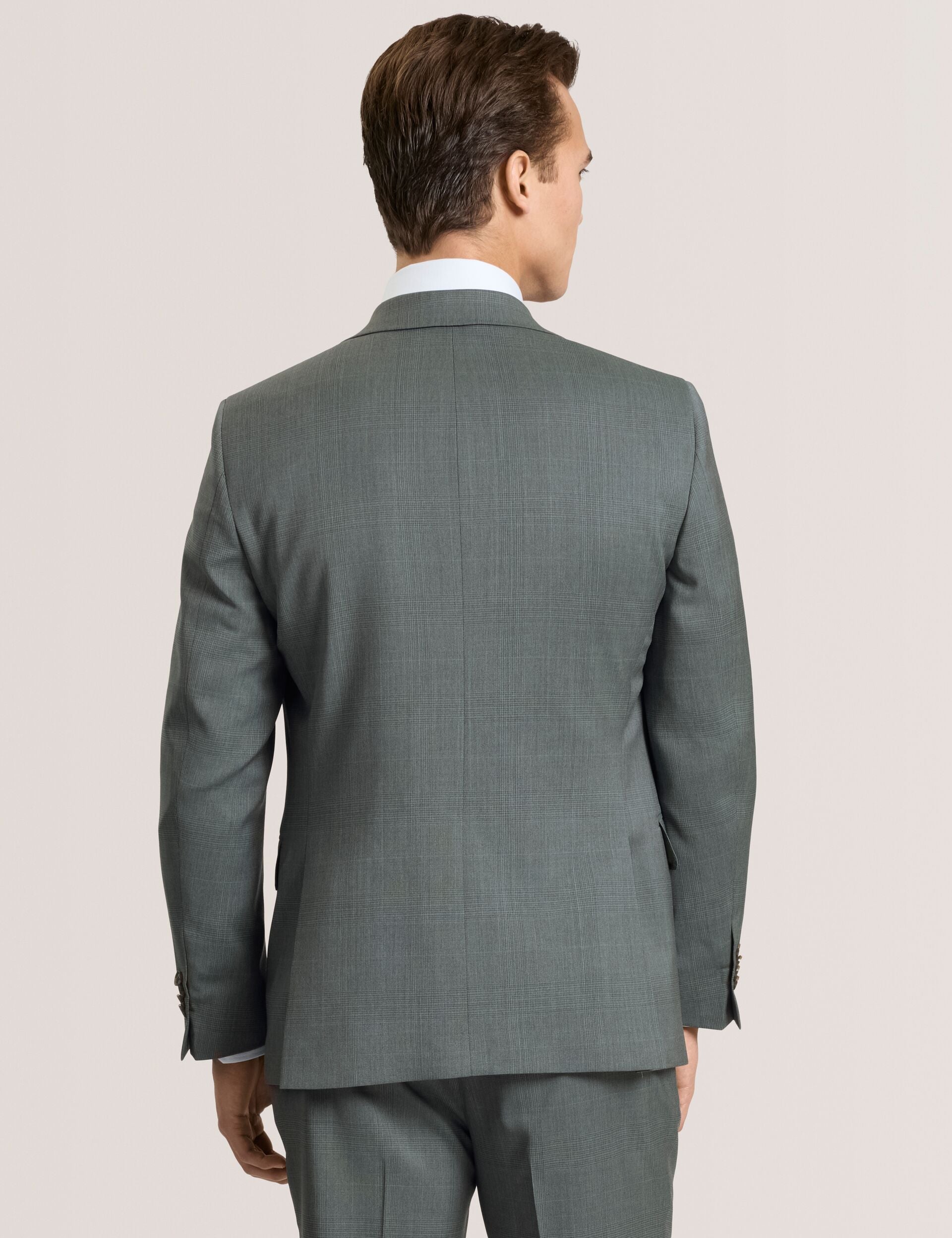Ted Baker WRIGHT - Single Breasted Two Button Notch Flat Front Plaid Jacket