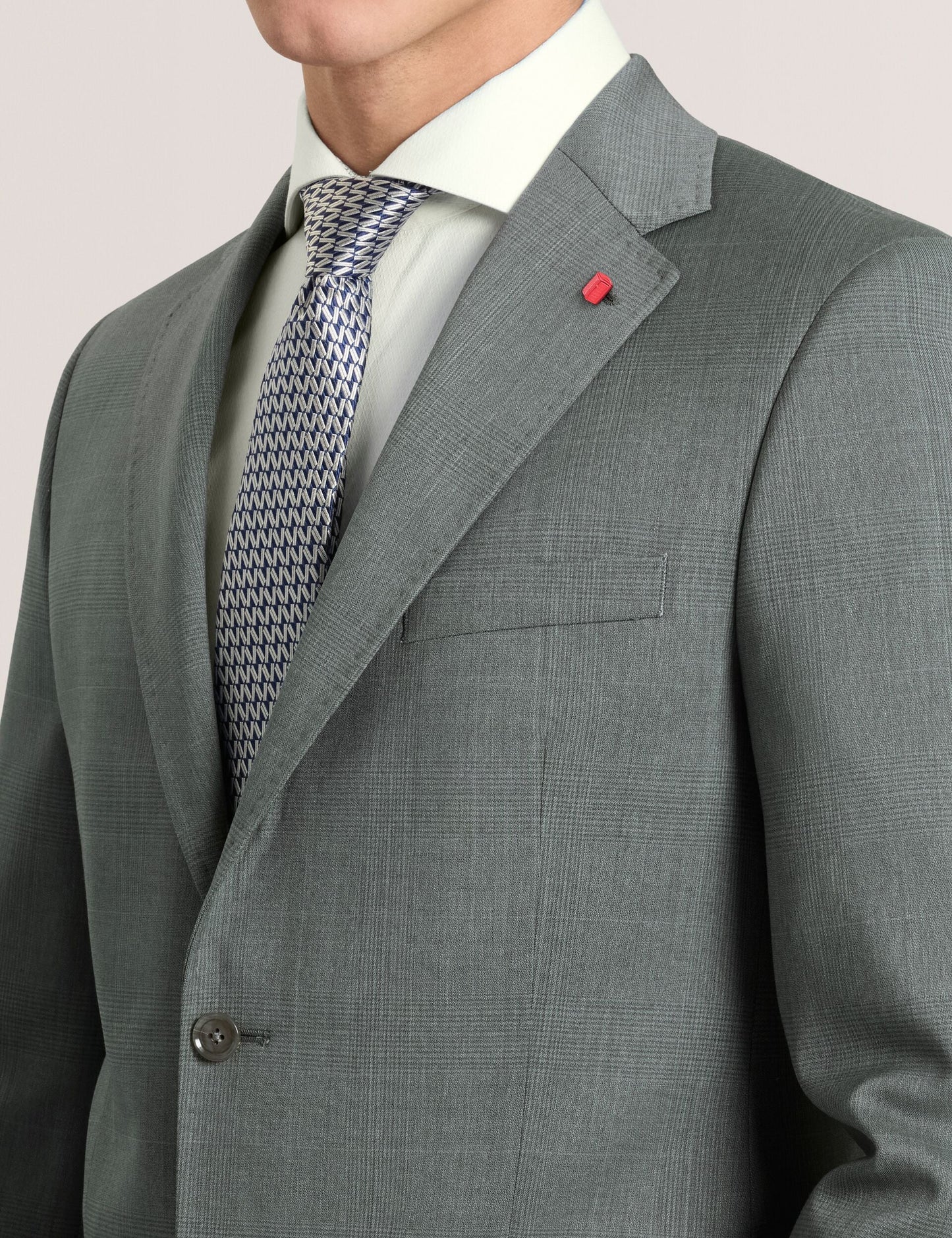 Ted Baker WRIGHT - Single Breasted Two Button Notch Flat Front Plaid Jacket