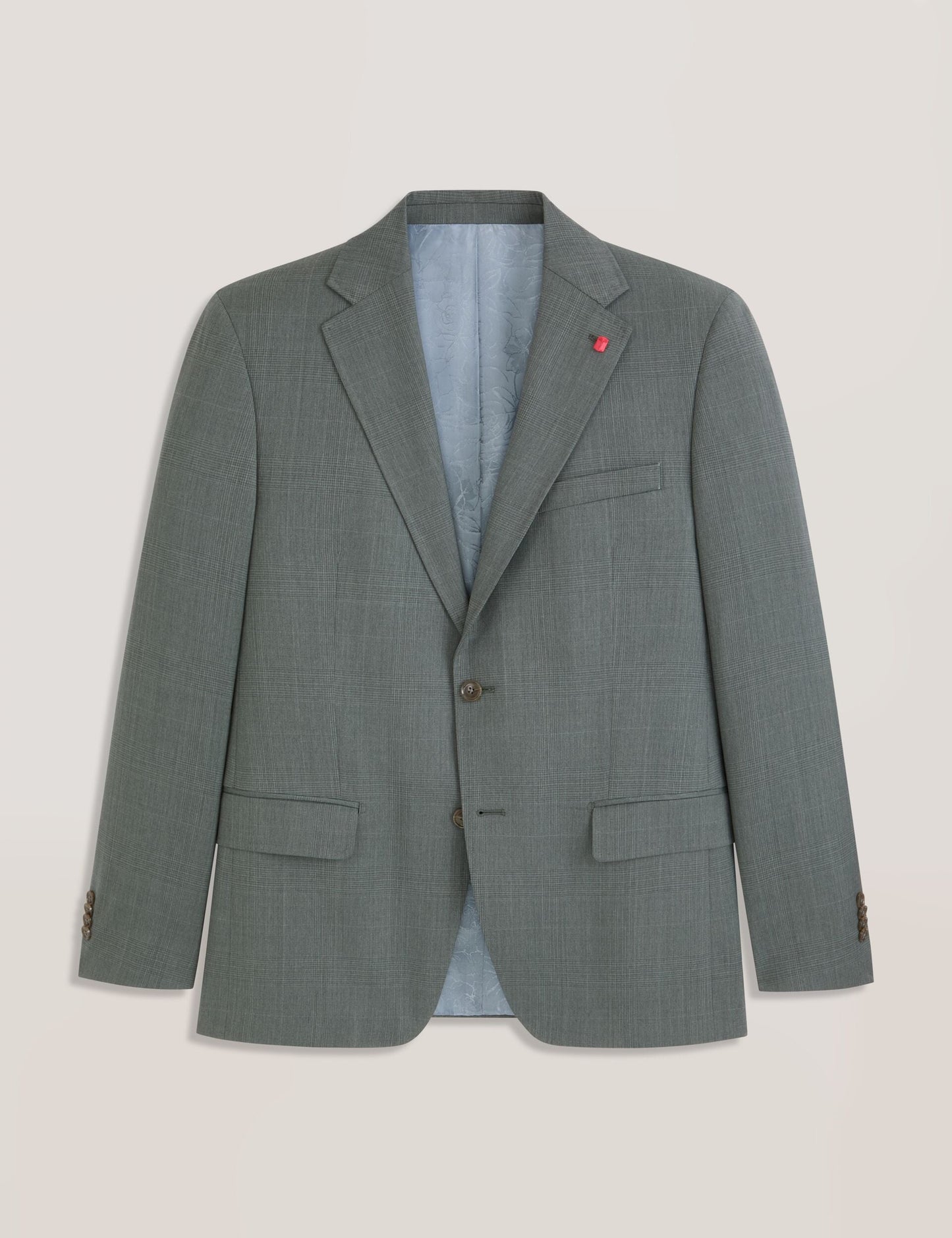 Ted Baker WRIGHT - Single Breasted Two Button Notch Flat Front Plaid Jacket
