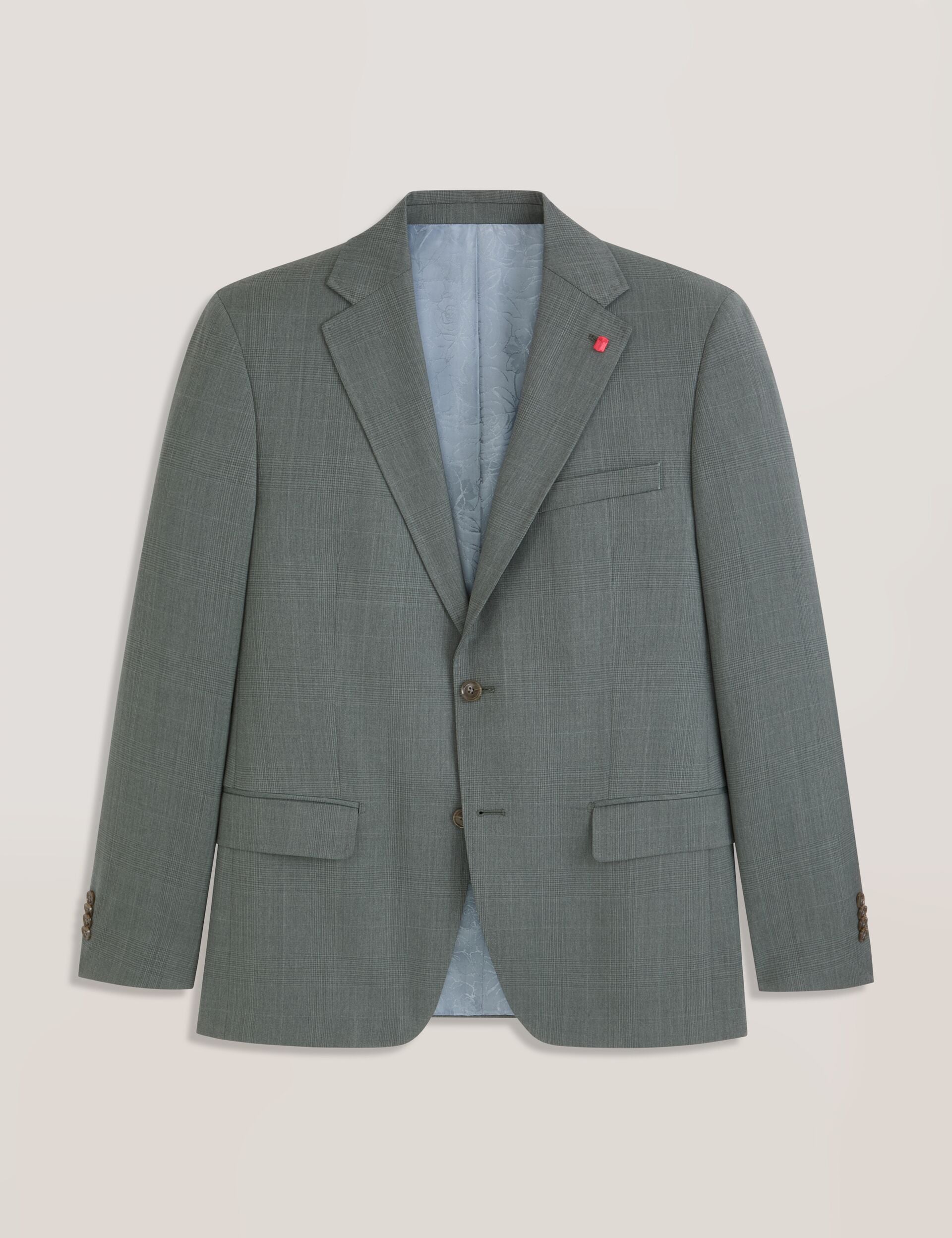 Ted Baker WRIGHT - Single Breasted Two Button Notch Flat Front Plaid Jacket