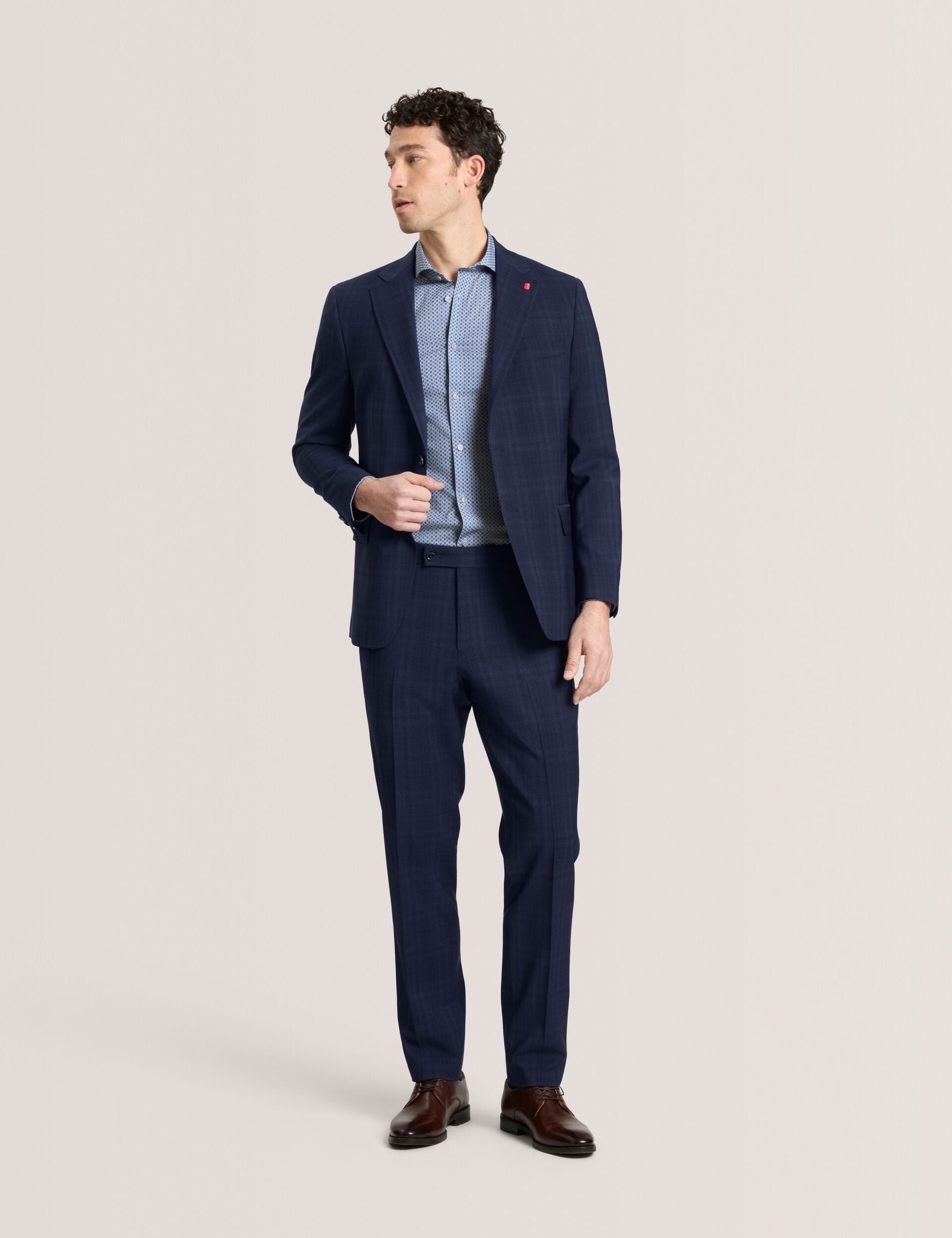 Ted Baker WRIGHT - Single Breasted Two Button Notch Flat Front Plaid Jacket