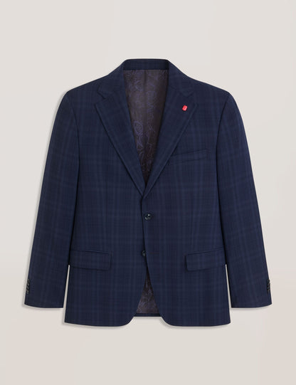 Ted Baker WRIGHT - Single Breasted Two Button Notch Flat Front Plaid Jacket