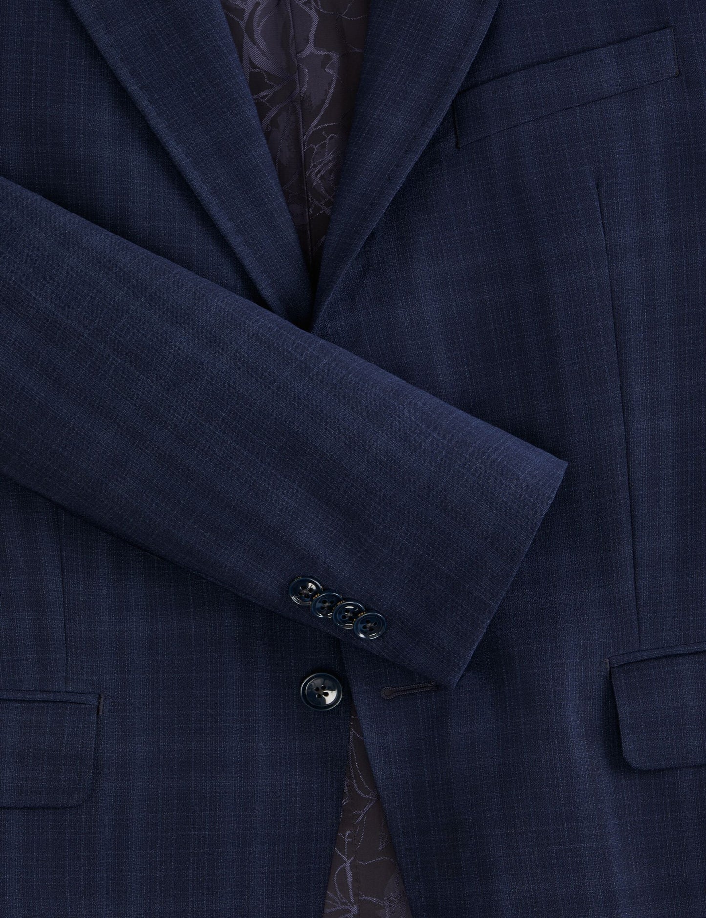 Ted Baker WRIGHT - Single Breasted Two Button Notch Flat Front Plaid Jacket