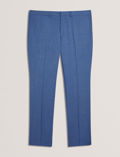 Ted Baker JAYINGS - Slim Fit Blue Textured Wool Suit Pants