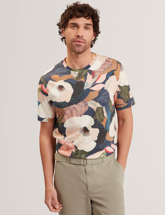 Ted Baker DOWLLE Garden Print Crew Neck Cotton T-Shirt