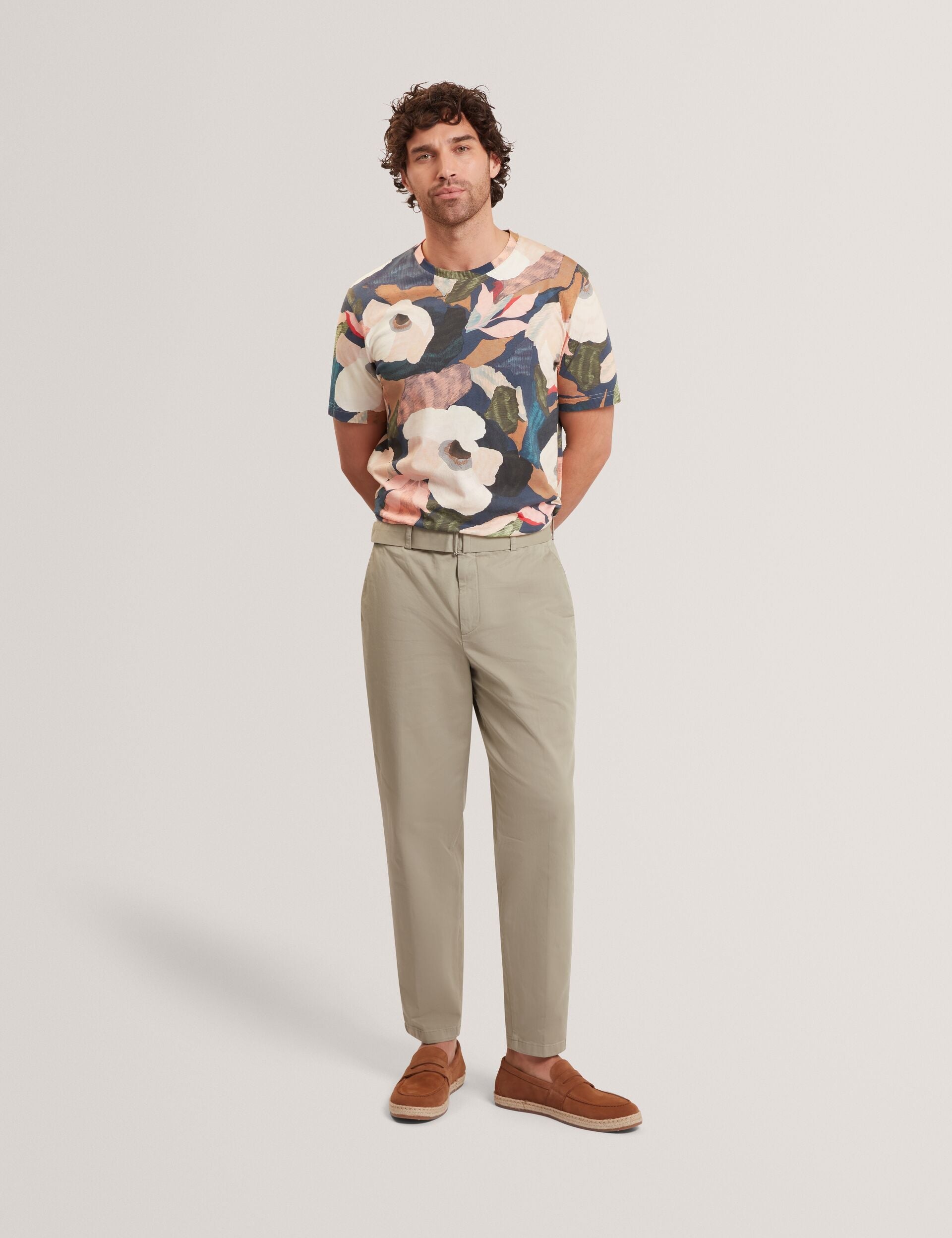 Ted Baker DOWLLE Garden Print Crew Neck Cotton T-Shirt