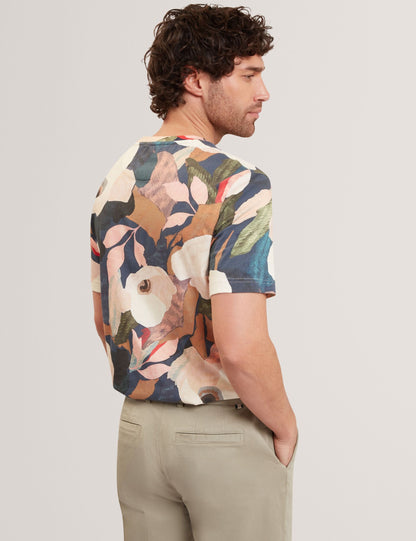 Ted Baker DOWLLE Garden Print Crew Neck Cotton T-Shirt