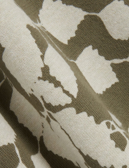 Ted Baker ALDDAT Foliage Print Cotton Fine Knit T-Shirt