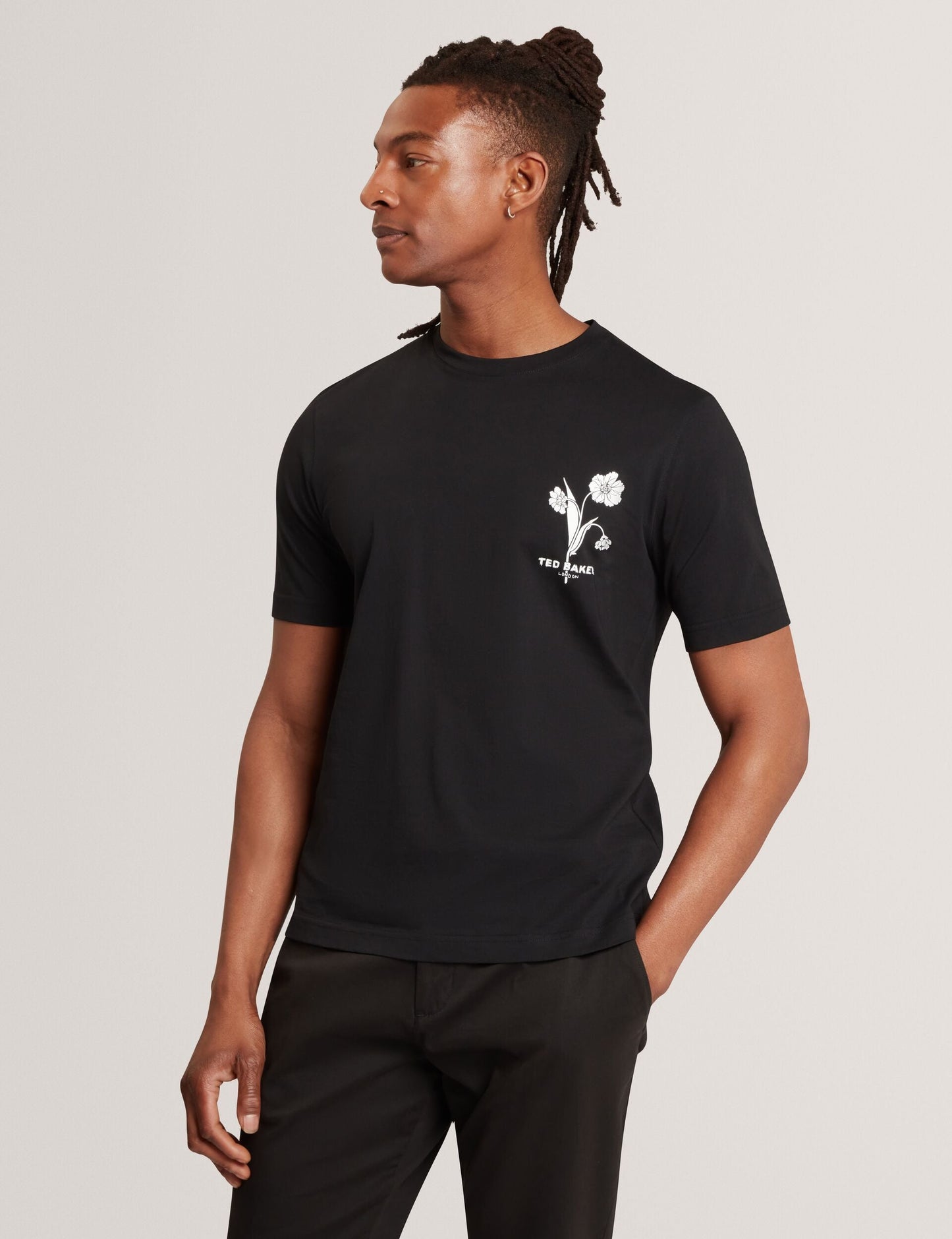 Ted Baker CAHEL Floral Logo Graphic Cotton T-Shirt