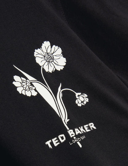 Ted Baker CAHEL Floral Logo Graphic Cotton T-Shirt