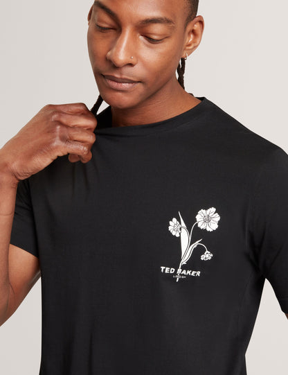 Ted Baker CAHEL Floral Logo Graphic Cotton T-Shirt