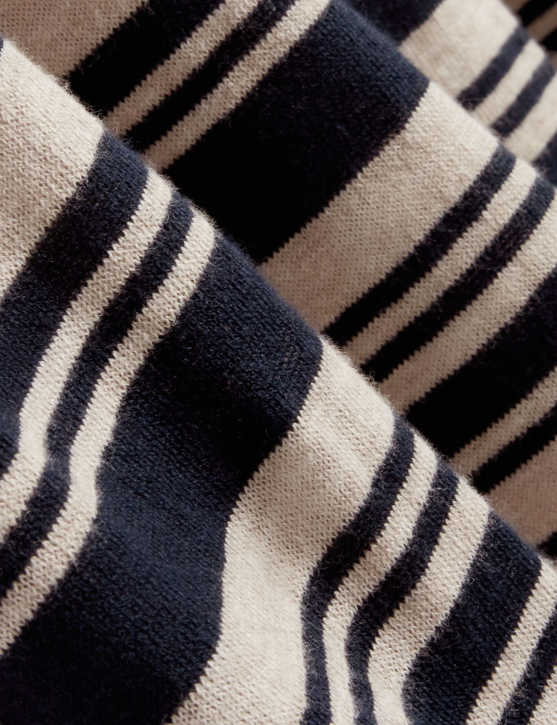 Ted Baker BRODI Striped Linen Blend Knitted Polo Shirt