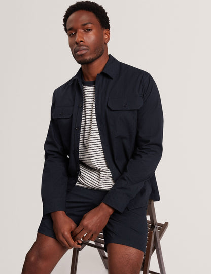 Ted Baker VEXRIN Textural Stripe Crew Neck Cotton T-Shirt