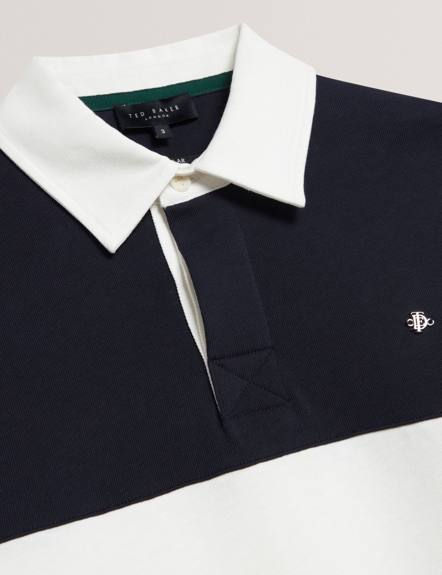 Ted Baker TRAVISS Block Stripe Jersey Cotton Rugby Shirt
