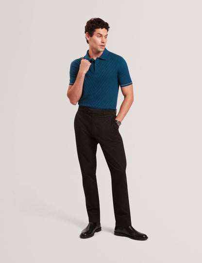 Ted Baker CHAPAL Chevron Texture Knit Short Sleeve Polo