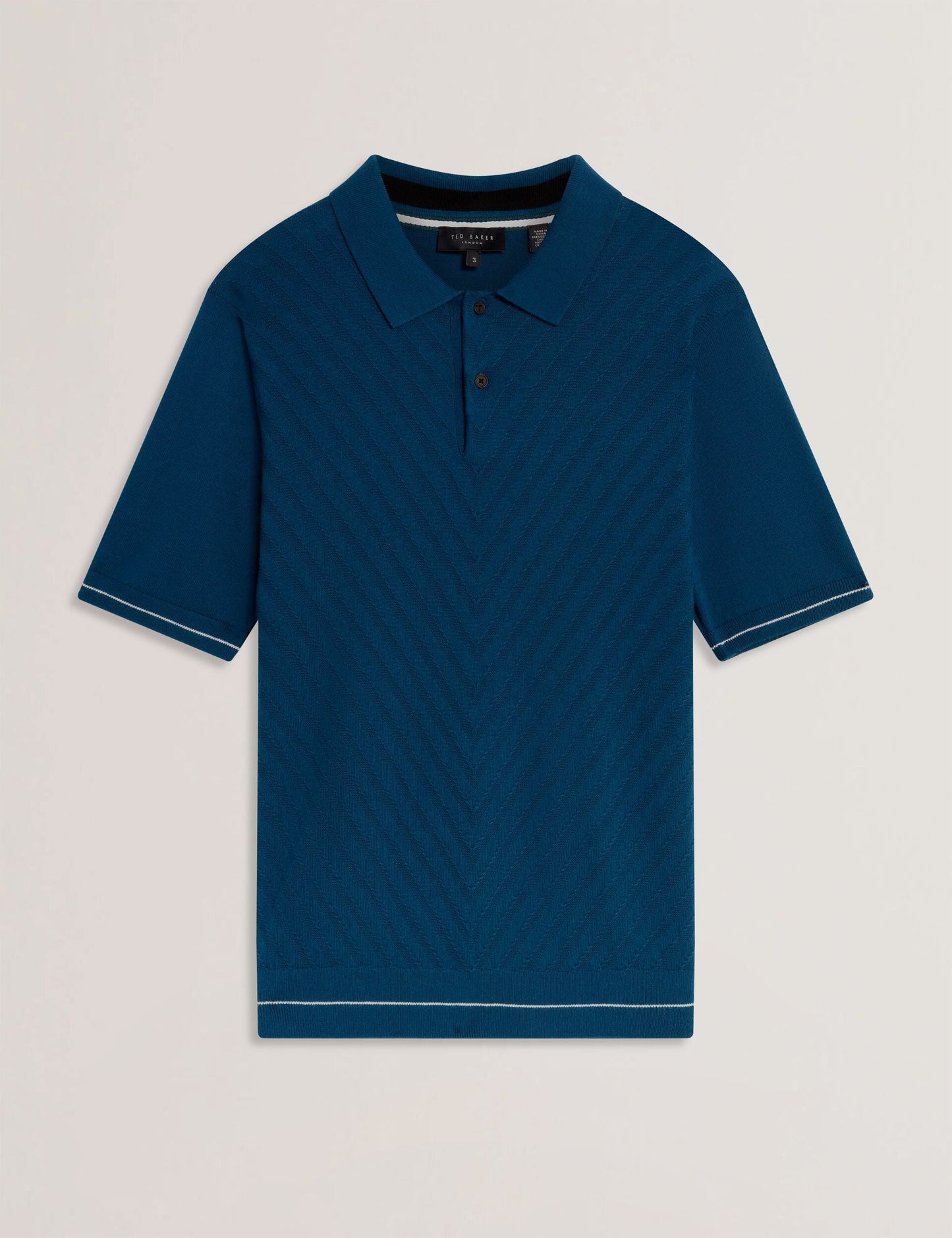 Ted Baker CHAPAL Chevron Texture Knit Short Sleeve Polo