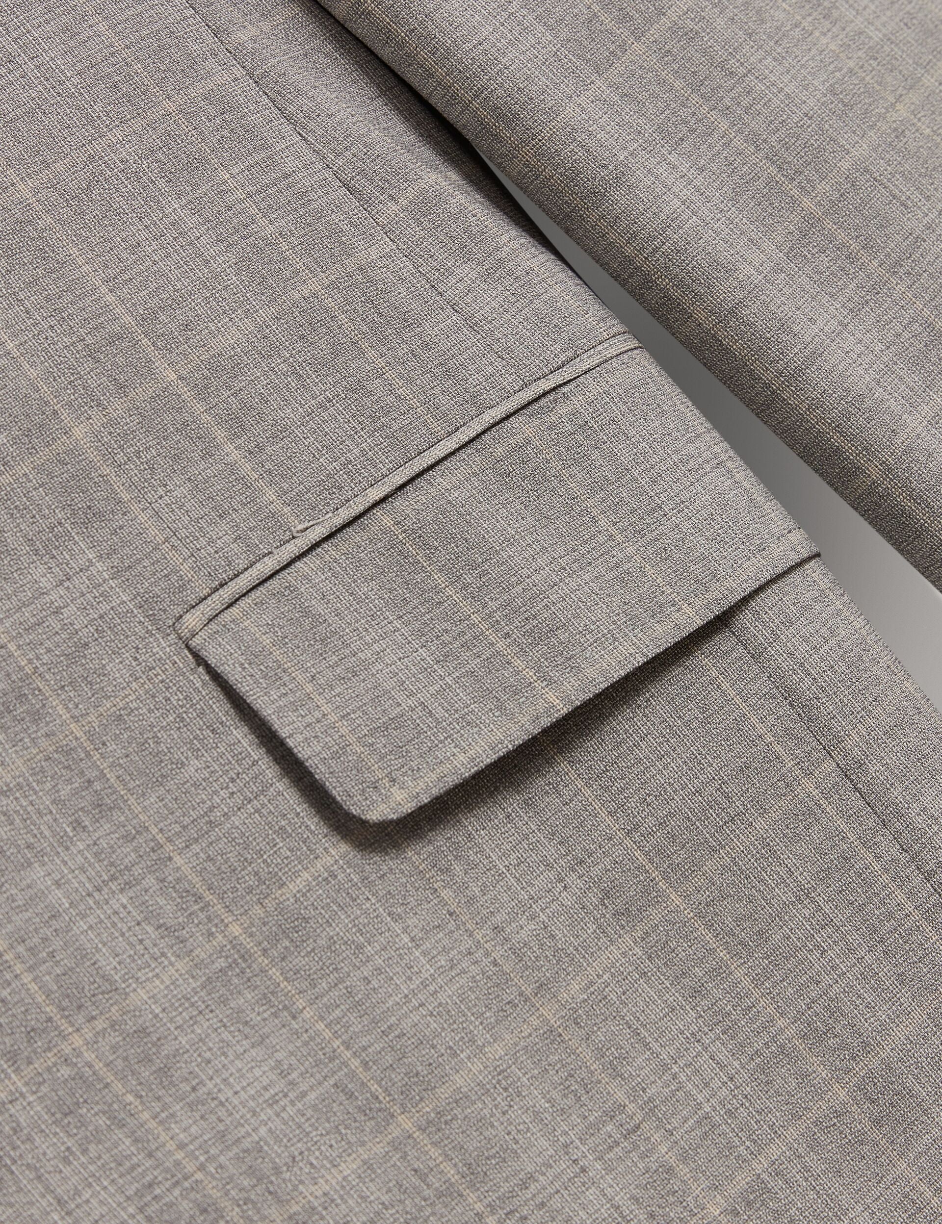 Ted Baker JAYSON - Slim Fit Grey Check Wool Suit Jacket