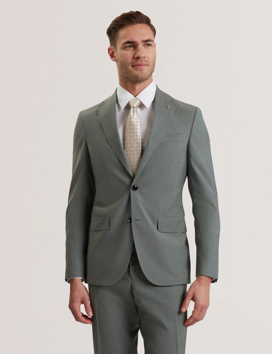 Ted Baker ROGERLY - Slim Fit Sage Green Wool Suit Jacket