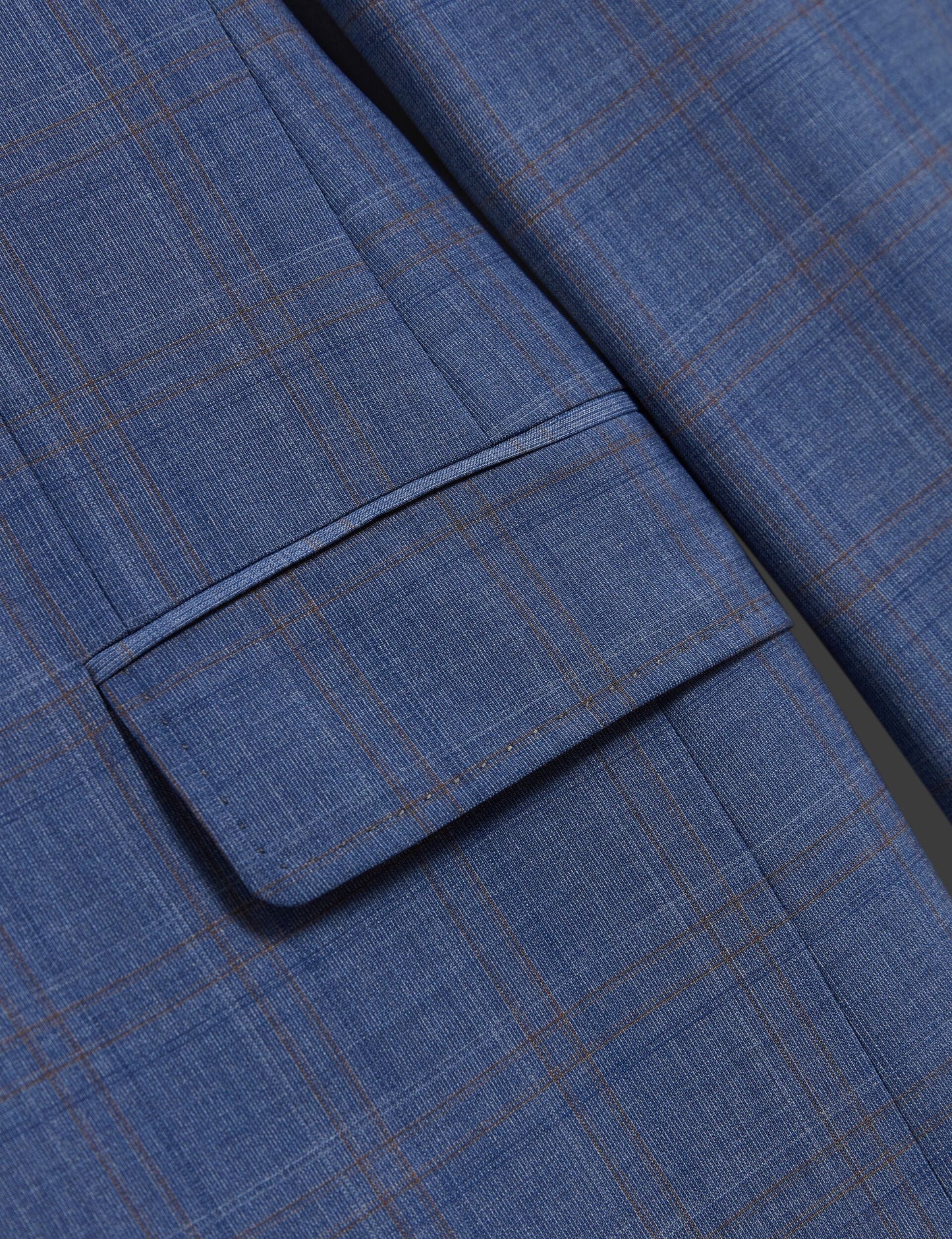 Ted Baker JAYAD - Slim Fit Blue Check Wool Suit Jacket