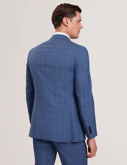 Ted Baker JAYAD - Slim Fit Blue Check Wool Suit Jacket
