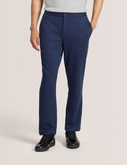 Ted Baker KNIT TWILL ELASTIC TROUSERS - Insignia Blue Heather