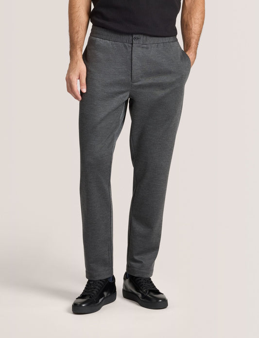 Ted Baker KNIT TWILL ELASTIC TROUSERS - Iron Gate Heather
