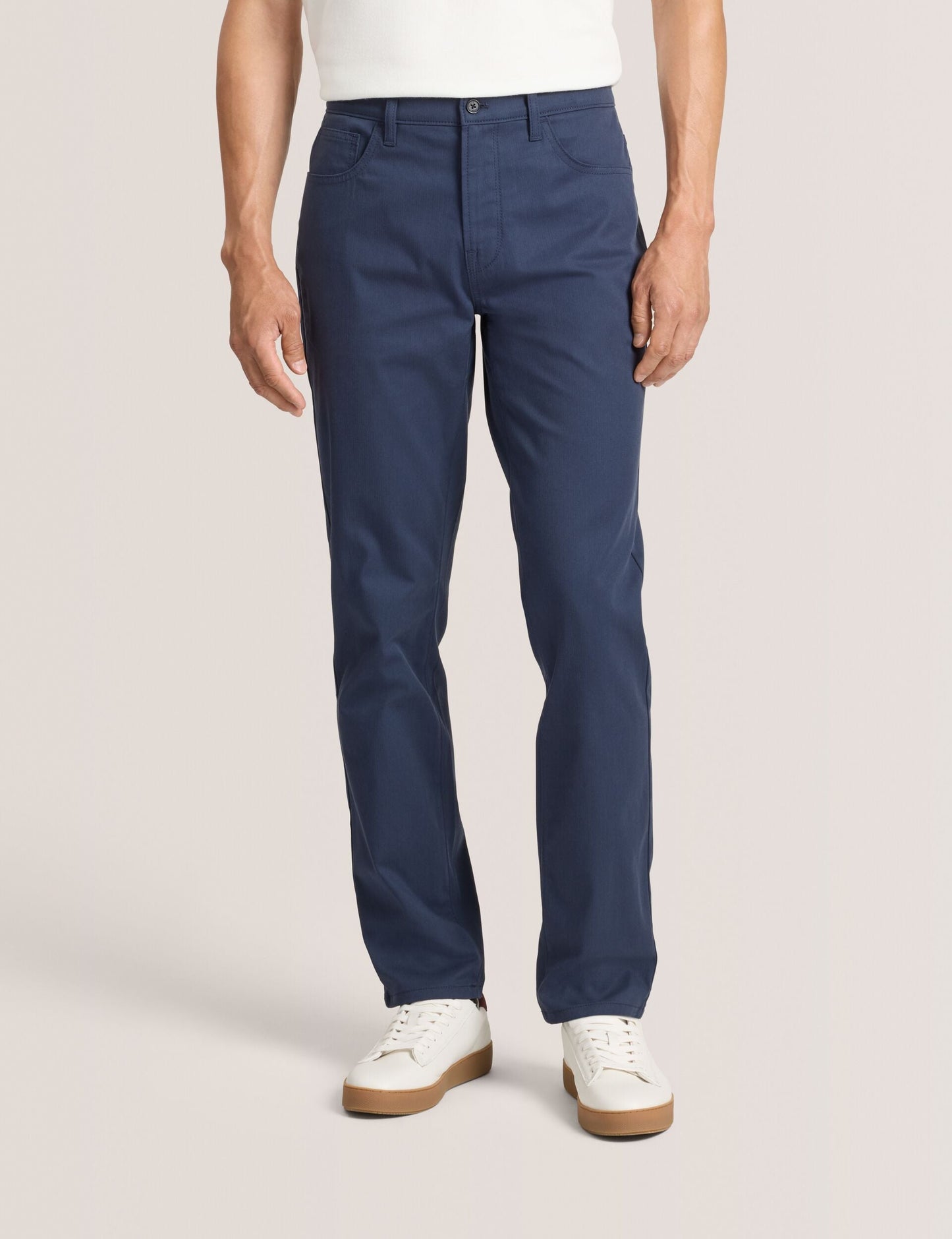 Ted Baker COMPACT HERRINGBONE TROUSERS - Blue Nights