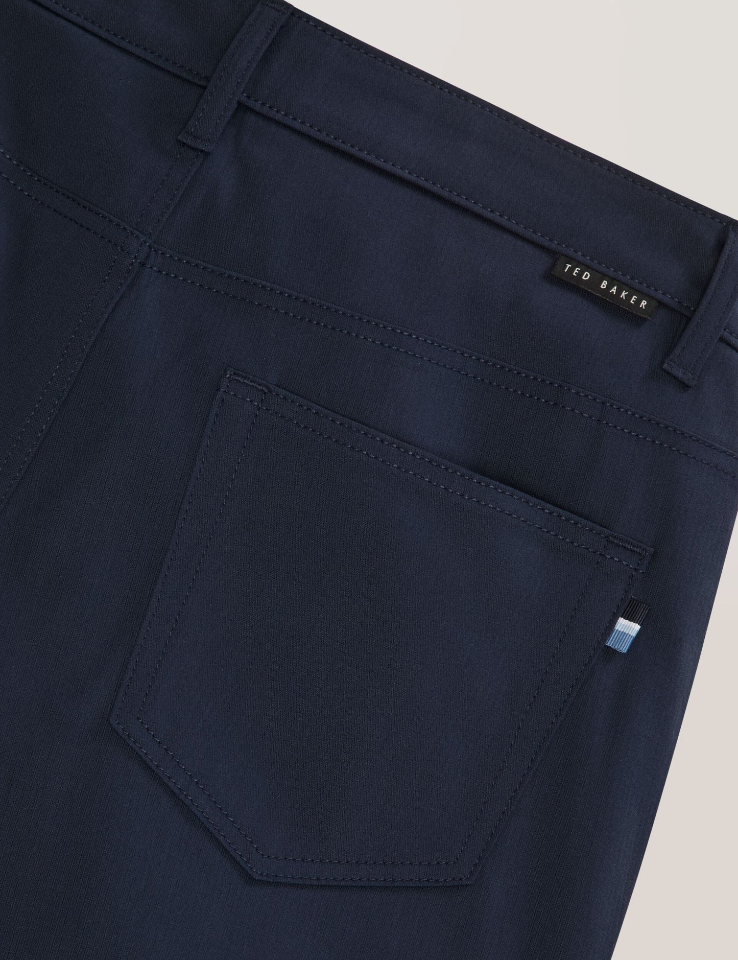 Ted Baker COMPACT HERRINGBONE TROUSERS - Blue Nights